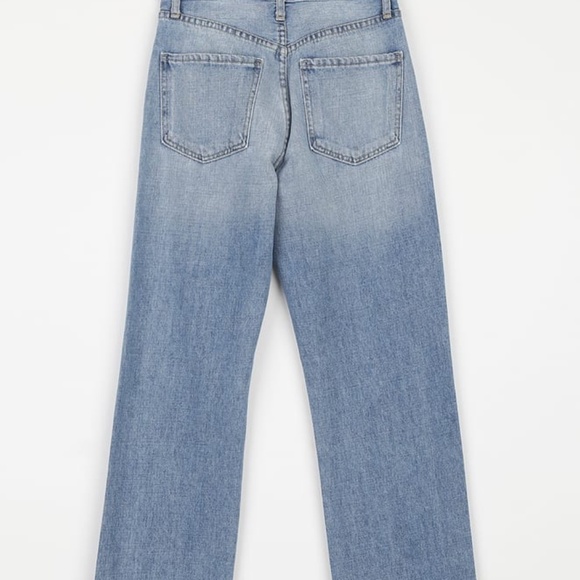 Just Black Denim Light Wash Denim High Rise Distressed Straight Jeans - Picture 4 of 6